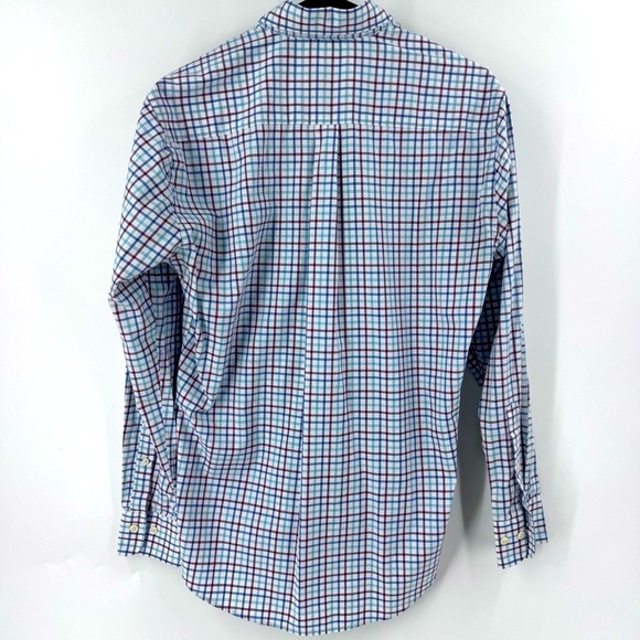 Peter Millar Blue and Red Casual Button Down Shirt - Picture 3 of 7